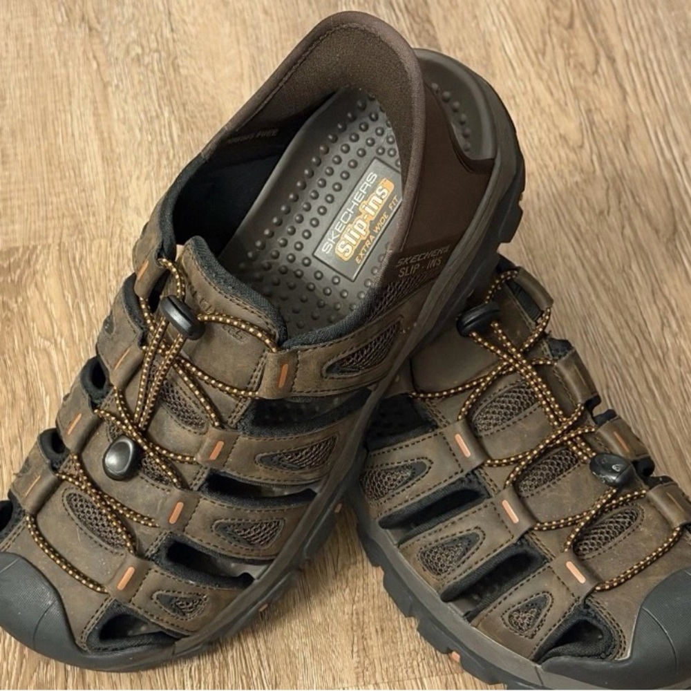 Skechers Mens Slip-ins Tresmen Norvick Sandals Closed Toe Sz 9